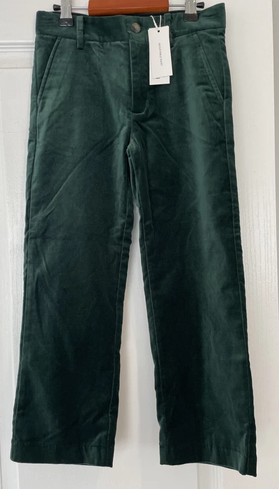 Nuevo con etiquetas Pantalones de terciopelo verde forrados de vacaciones JANIE & JACK talla 6 para niños nuevos con etiquetas Foto 3 de 4
