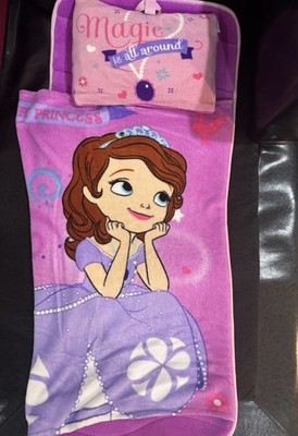 Aquatopia Sofia The First Princess Kids Sleeping Bag Pink Purple Fleece Zip