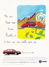 1996 SAAB 900SE Turbo -  Original Advertisement Print Art Car Ad J557