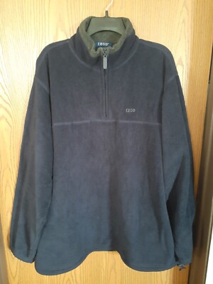 IZOD Men's 1/4 Quarter Zip Pullover Fleece Blue Stretch Soft Winter