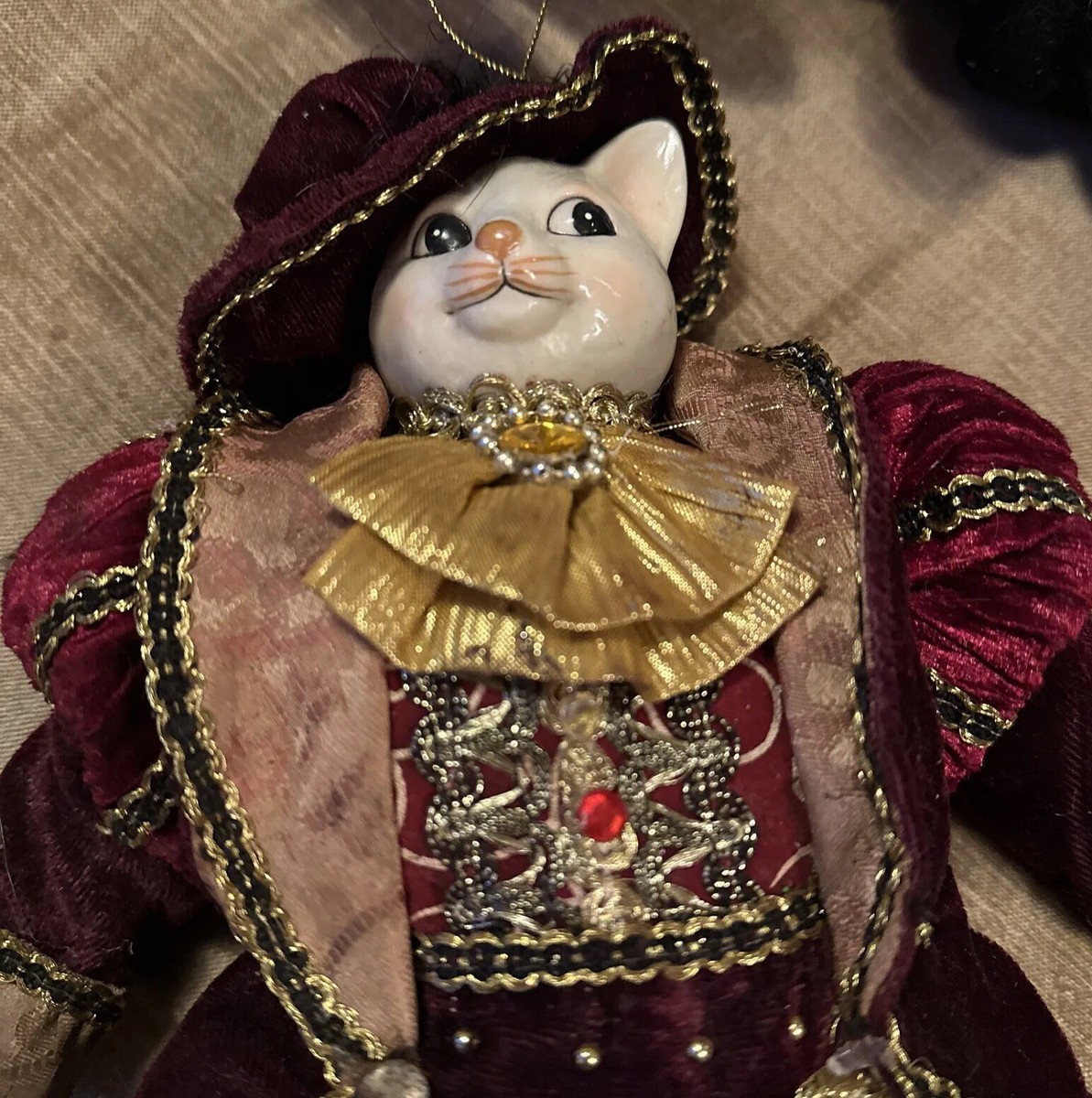Dillards Trimmings Porcelain Royal Prince Cat Christmas Ornament