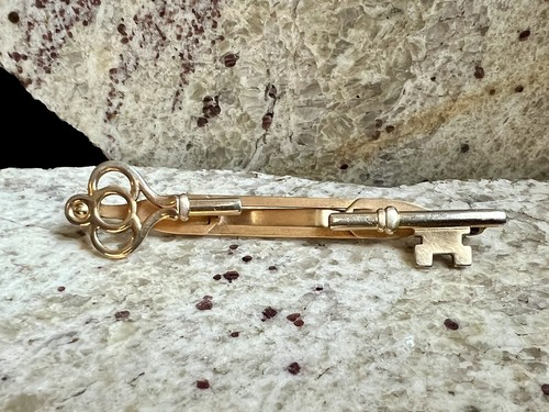 vintage key tie clip