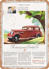 Metal Sign - 1934 Pontiac 2 Door Touring Sedan Vintage Ad
