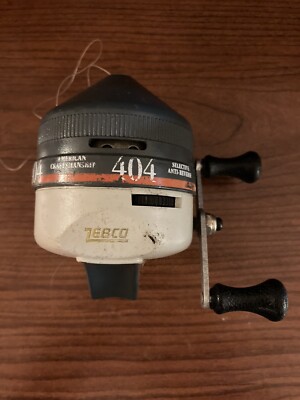 Zebco 404 Push Button Spincast Reel 1989 Brunswick Made In USA
