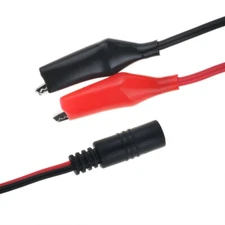 12V DC Female Jack to Alligator Clip Power Cable Connectors 30cm 2.1mmx5.5 mm