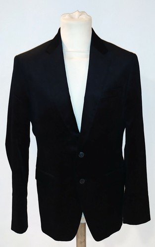 GIACCA due bottoni blazer velluto nero ZARA MAN Studio Taglia 50 | eBay