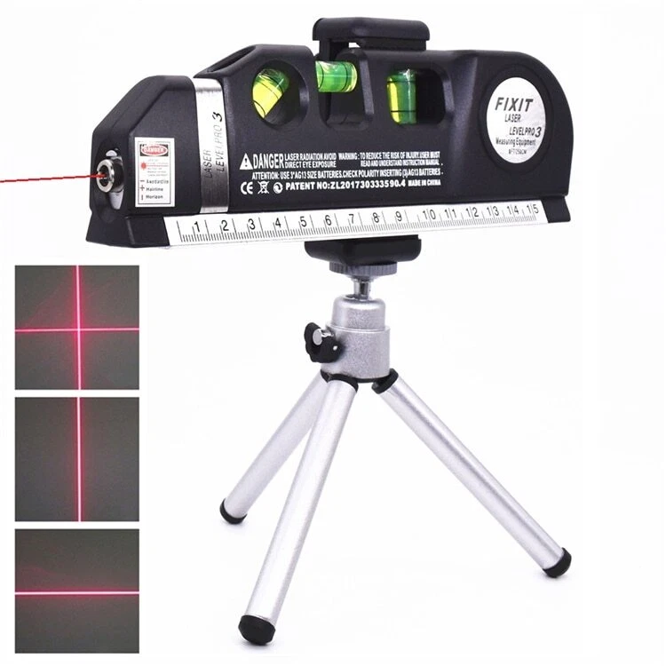 Multipurpose Laser Level Vertical Horizon Measuring Tape Aligner with Tripod pro