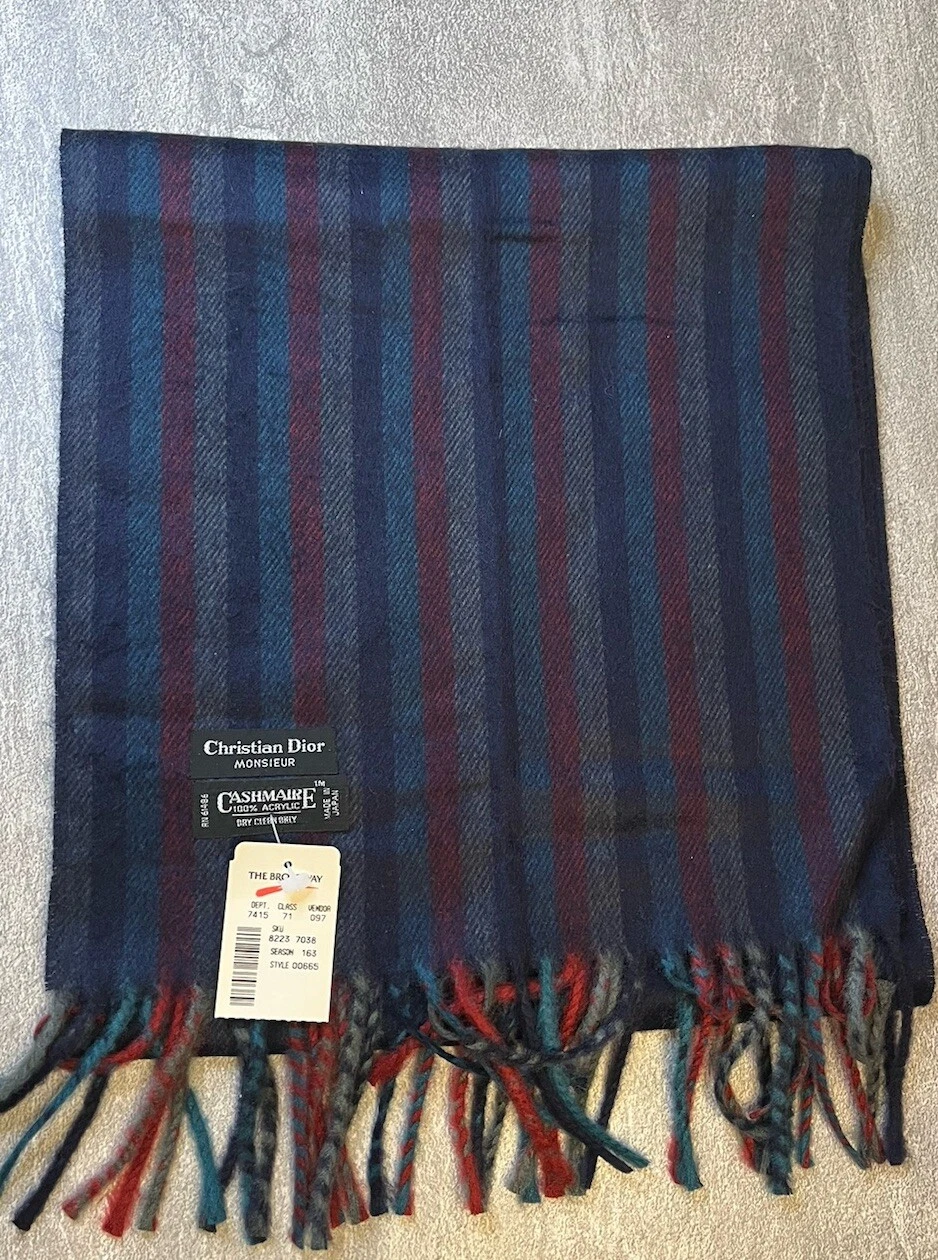 Écharpe japonaise Christian Dior cachemire 100 % acrylique