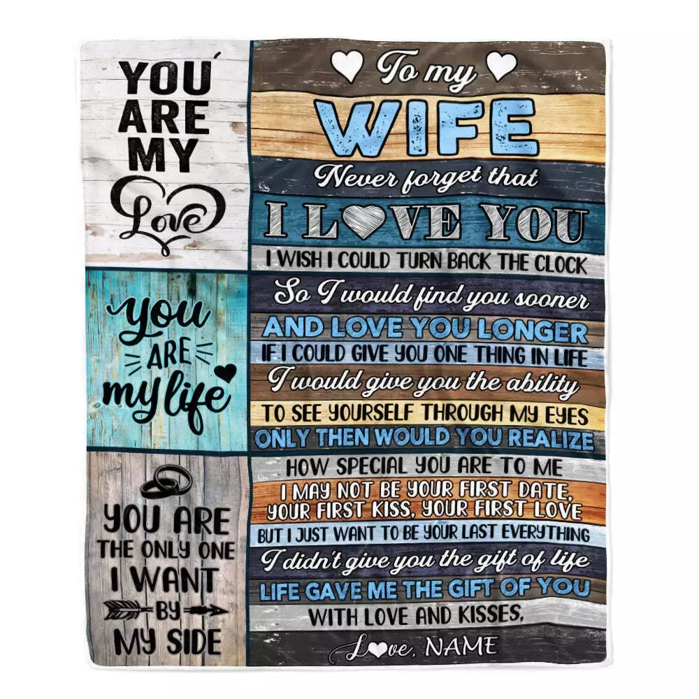 Personalized To My Wife Blankets For Wife From Husband Birthday