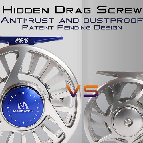 Carrete de pesca con mosca Maxcatch Avid cuerpo de aluminio mecanizado por CNC 1/3 3/4 5/6 7/8 9/10WT - Imagen 7 de 12