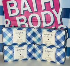 4 Bath & Body Works Gingham Shea Butter Cleansing Body Bar Soaps