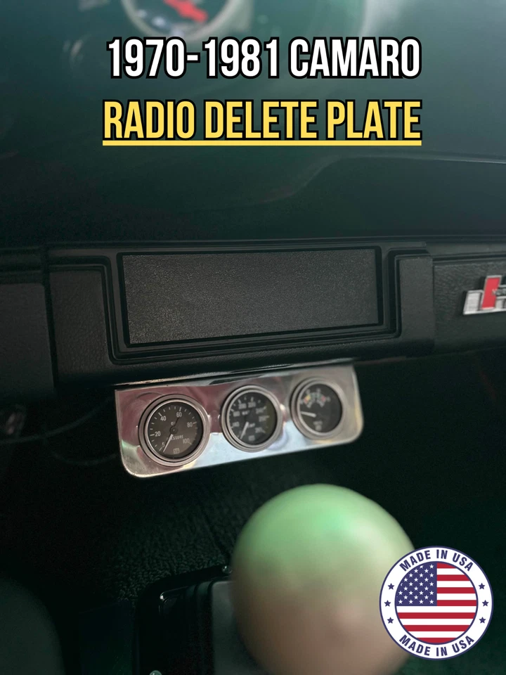 Chevrolet Camaro SS Z28 RS 1970-1981 segunda/segunda generación placa de eliminación de radio Foto 4 de 4