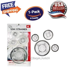 4 Ct Stainless Steel Kitchen Sink Drain Strainer & Mesh Screen Drainer (Pk of 1)