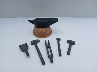 PLAYMOBIL Ritterburg Mittelalter Fachwerkhaus - AMBOSS +  ZUBEHÖR SCHMIEDE NEU