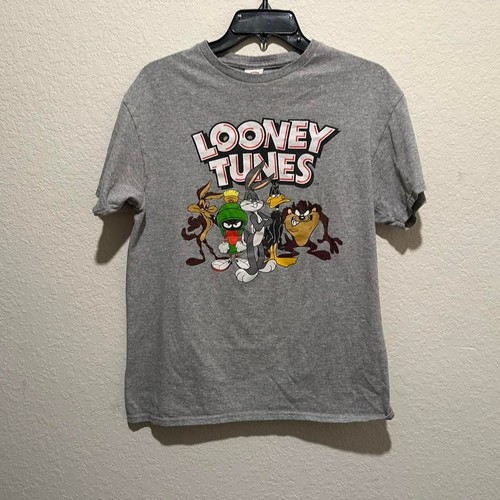 Camisa Looney Tunes Vintage gris y multicolor manga larga. Talla mediana. - Imagen 2 de 4