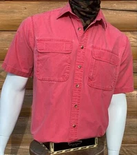 L.L. BEAN Men's M Vented Back Short Sleeve Outdoorsman Shirt