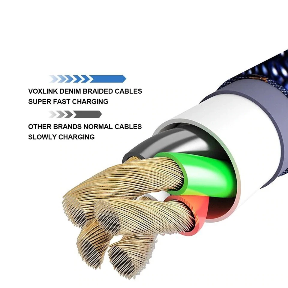 Cable USB Tipo C USB-C Sincronización Cargador Carga para LG Stylo 6 5 V60 V50 ThinQ K92 Foto 3 de 4