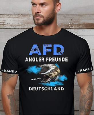 AFD Angler Freunde Deutschland Hechtangeln Anglershirt Pike Vereine Motive 99