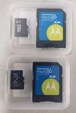 LOT 2pcs Micro SD Memory Card 2GB + Adapter