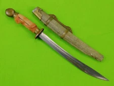 Antique 19 Century Chinese China Small Miniature Sword Knife w/ Scabbard