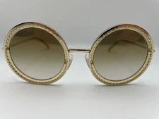 Dolce & Gabbana DG 2211 02/6E Gold Sunglasses 53-24-140 Used