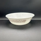 Vintage Corelle Woodland Brown Cereal Soup Bowl Pyrex White Milk Glass SEE PICS