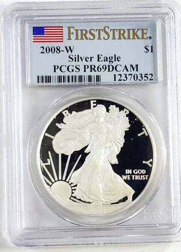 2008-W Proof American Silver Eagle PCGS PR 69 DCAM First Strike
