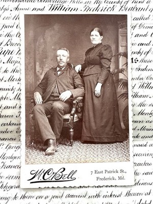 Antique 1893 Photograph Cabinet Card W.C. Bell Frederick,Maryland