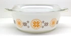 Vintage 1960's Pyrex Town & Country 1.5 Qt. Covered Casserole  w/Pyrex Glass Lid