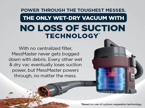 Shark Messmaster Portable Wet Dry Vacuum, 1 Gallon Capacity, True Grip Accessory image 4