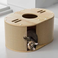 Cardboard Cat House Pet Supplies Cat Tunnel for Balcony Farmhouse Terrace