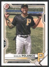 2021 Bowman Draft #BD-176 Shalin Polanco Pittsburgh Pirates 50570