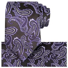 Men's Woven Paisley Tie and Pocket Square Necktie Sets for Wedding Business