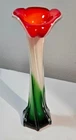 VTG Hand Blown Murano Style Vase, Jack in the Pulpit, 11.75" ~WAS $25~ #709