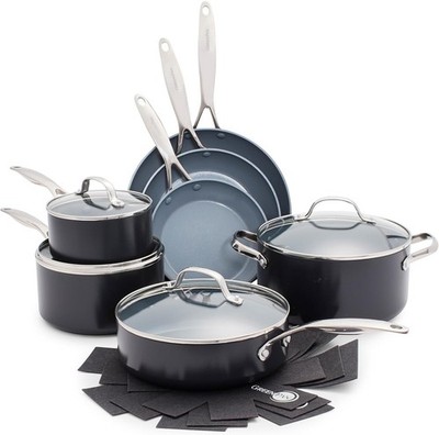 GreenPan Valencia Pro 11pc Ceramic Nonstick Cookware Induction PFAS-Free