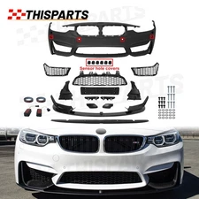 Front Bumper Grille Lip F80 Style Conversion Kit For 2012-2019 BMW 3 Series F30