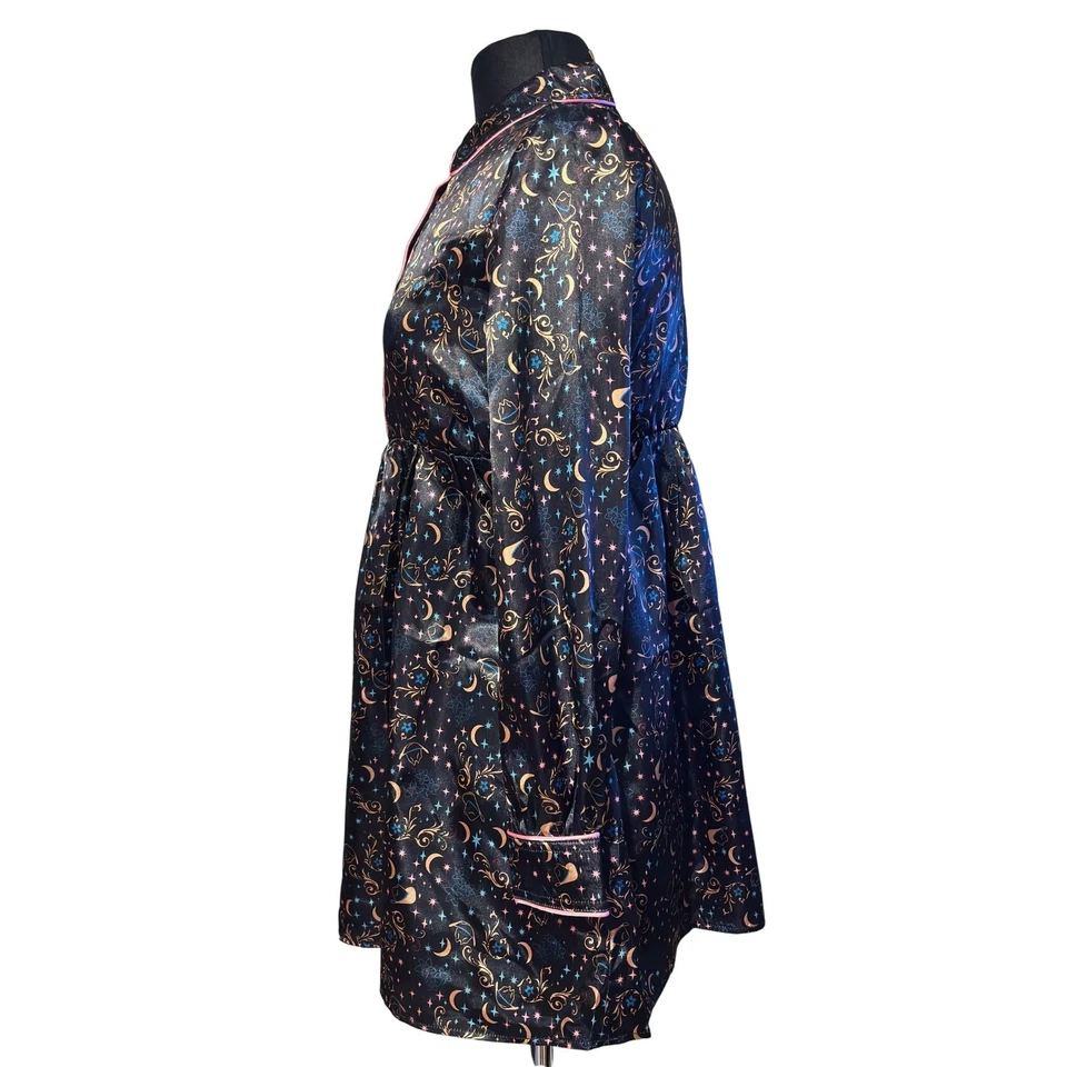 Nuevo Vestido Camisa Manga Larga Estampado Estrella Luna Celestial Negro Wrangler Niñas XL Foto 4 de 4