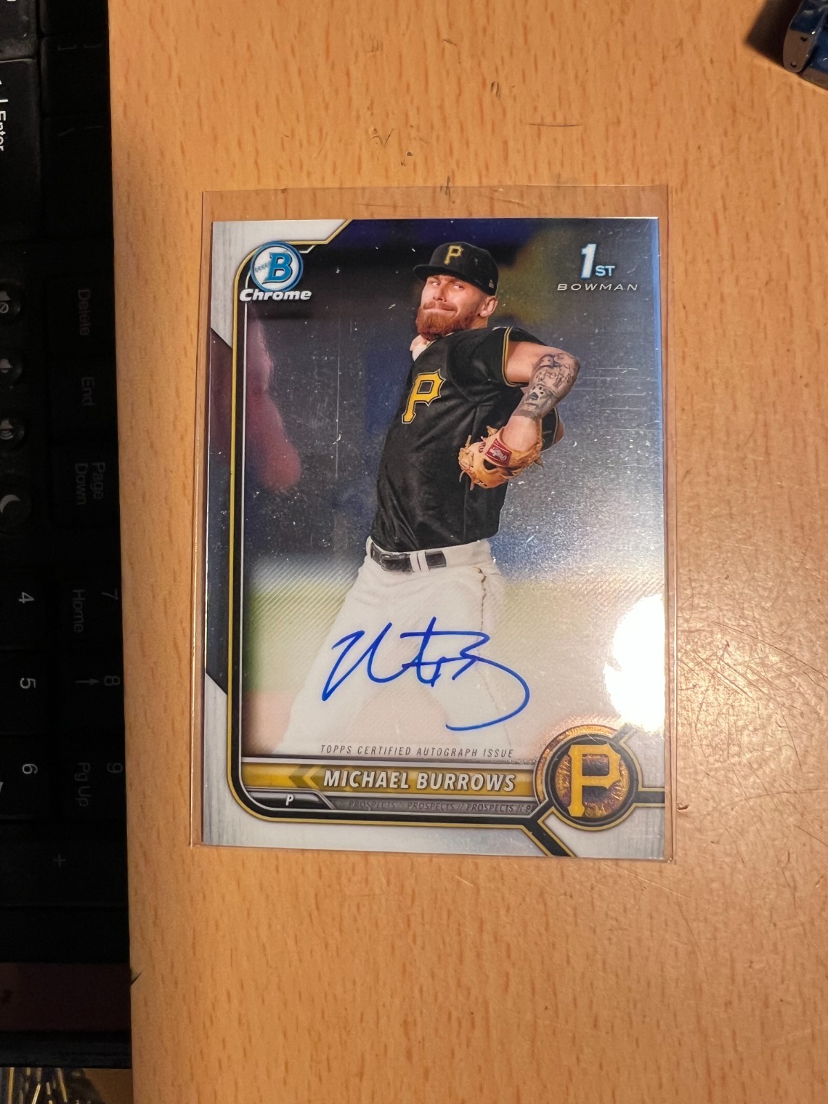 2022 Bowman Chrome Prospect Auto Michael Burrows #CPA-MB Autograph