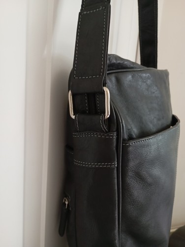 Rowallan Messenger Cross Body Shoulder Bag Genuine Leather VGC Medium size VGC - Picture 4 of 10
