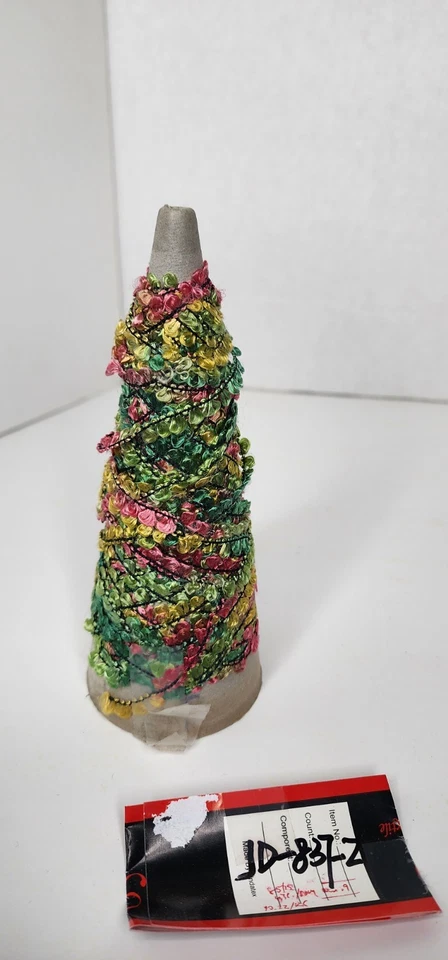 Colorful Fancy Yarn Cone – Multicolor Textured Novelty Craft Fiber 1.2 oz - Image 2 of 4