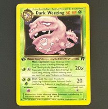 Dark Weezing Team Rocket First Edition Non Holo 31/82 Regular Rare 