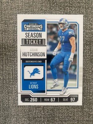 2023 Panini Contenders Football Aidan Hutchinson No. 33 - Detroit Lions