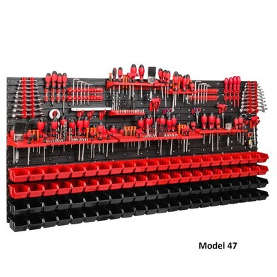 WANDMONTIERTES WERKZEUG ZAPFENBRETT 1724 mm x 780 mm 134 ELEMENTE GARAGE LAGERBEHÄLTER