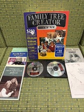 Family Tree Creator Deluxe PC CD-ROM 4-Disc Program Software - Windows 95/98