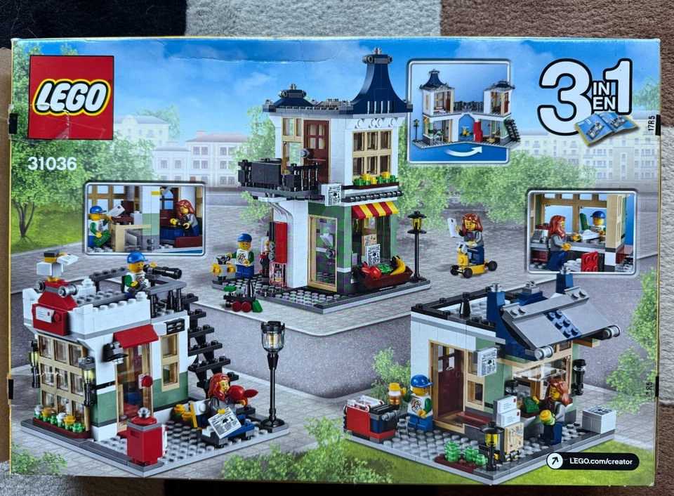 LEGO Creator - 3 en 1 - 31036 Tienda de juguetes y comestibles - Caja abierta con bolsas selladas Foto 2 de 3