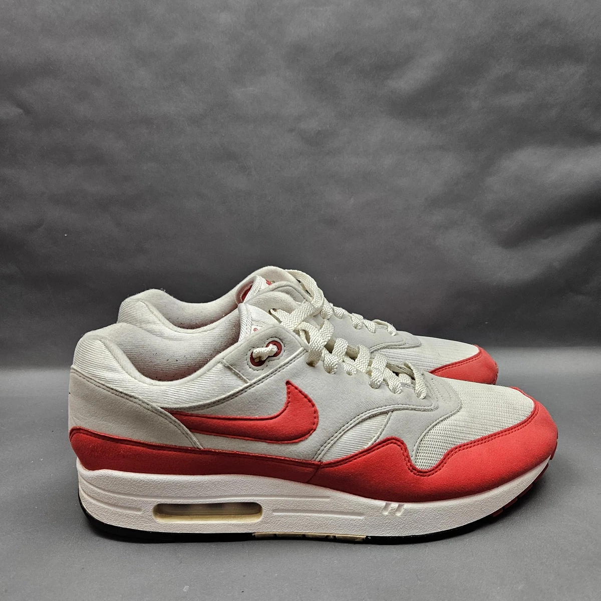 RETRO NIKE AIR MAX 1 ANNIVERSARY OG 2017 2018 GRAY RED WHITE Shoes Men\'s Size 13 Nike Air Max 1 OG Anniversary 2017 Re-Release Red for Sale  main image 2