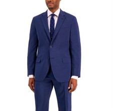 NAUTICA Men's Blue Gaff Blue Comfortable Fit BI-Stretch Suit Jacket 40 R NEW