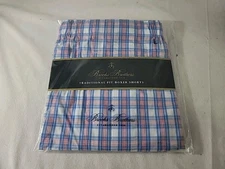 Brooks Brothers Sz LARGE - Pink & Blue Plaid - Boxer Shorts  - NEW & FREE SHIP