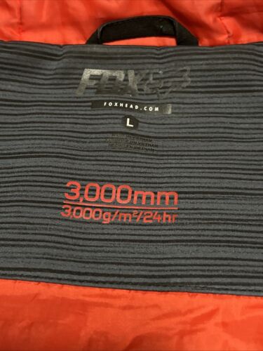 Fox Head Racing Fox Ski Snowboard Jacket 3000 mm Large Black Nice Free Shipping - Picture 2 of 12