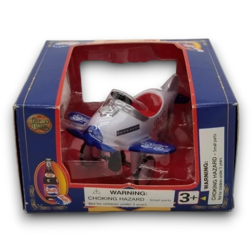 Pepsi Cola Die Cast Pedal Plane Metal Replica White Plane Collector Card - Picture 3 of 10